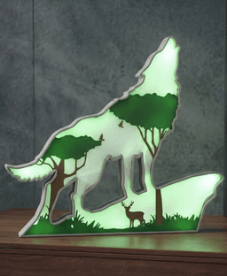 Wolf Lightbox- Led Lamp 3d model