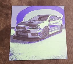 Mitsubishi Lancer Evolution HueForge 3d model