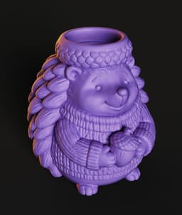 Hedgehog Planter STL | Cute Decor 3D Print | Functional 3d model