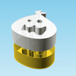 Ghost U, nestable box (v2) 3d model