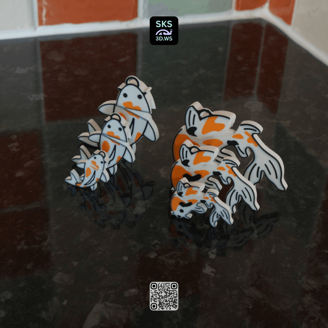 Koi Wiggle Keyring 3d model