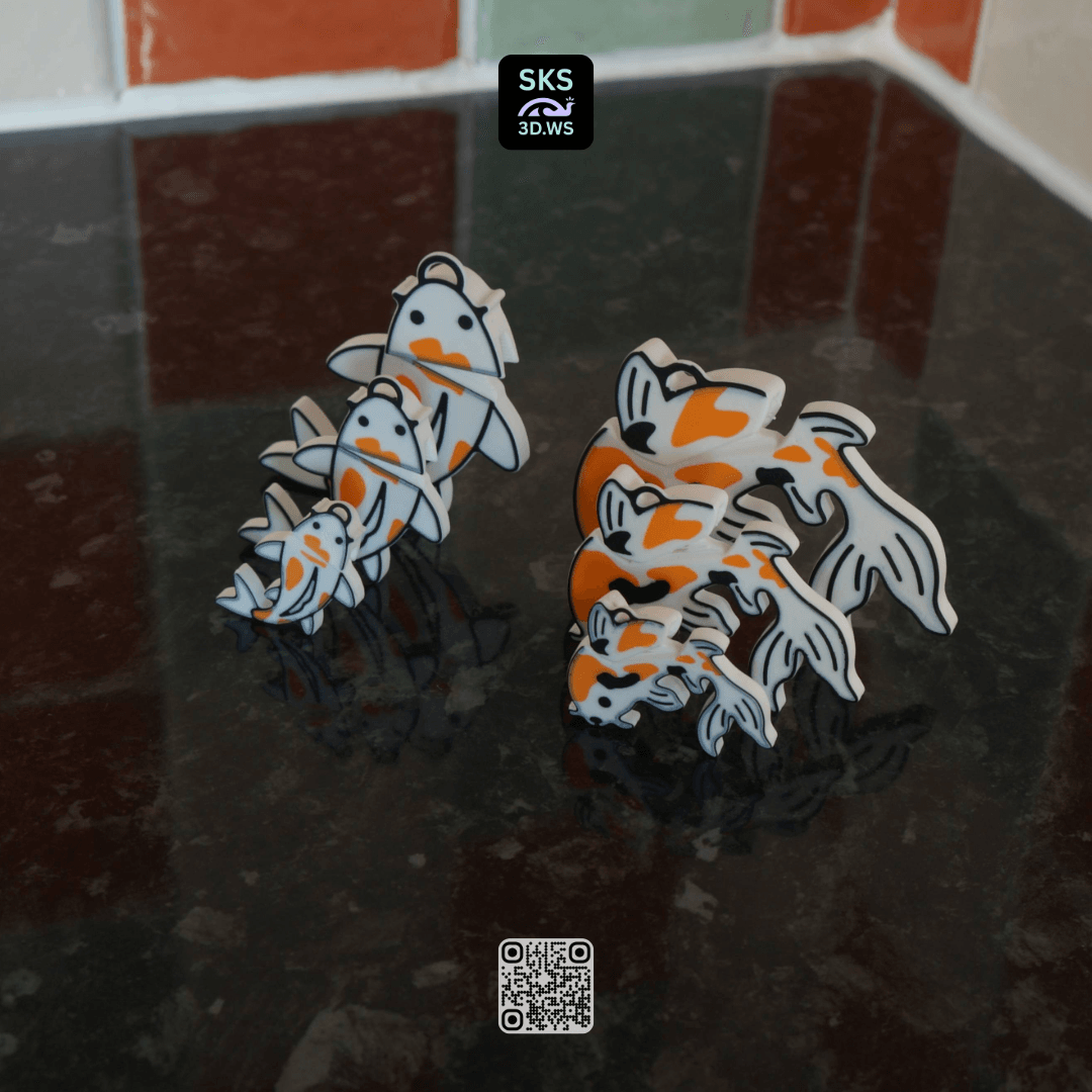Koi Wiggle Keyring 3d model