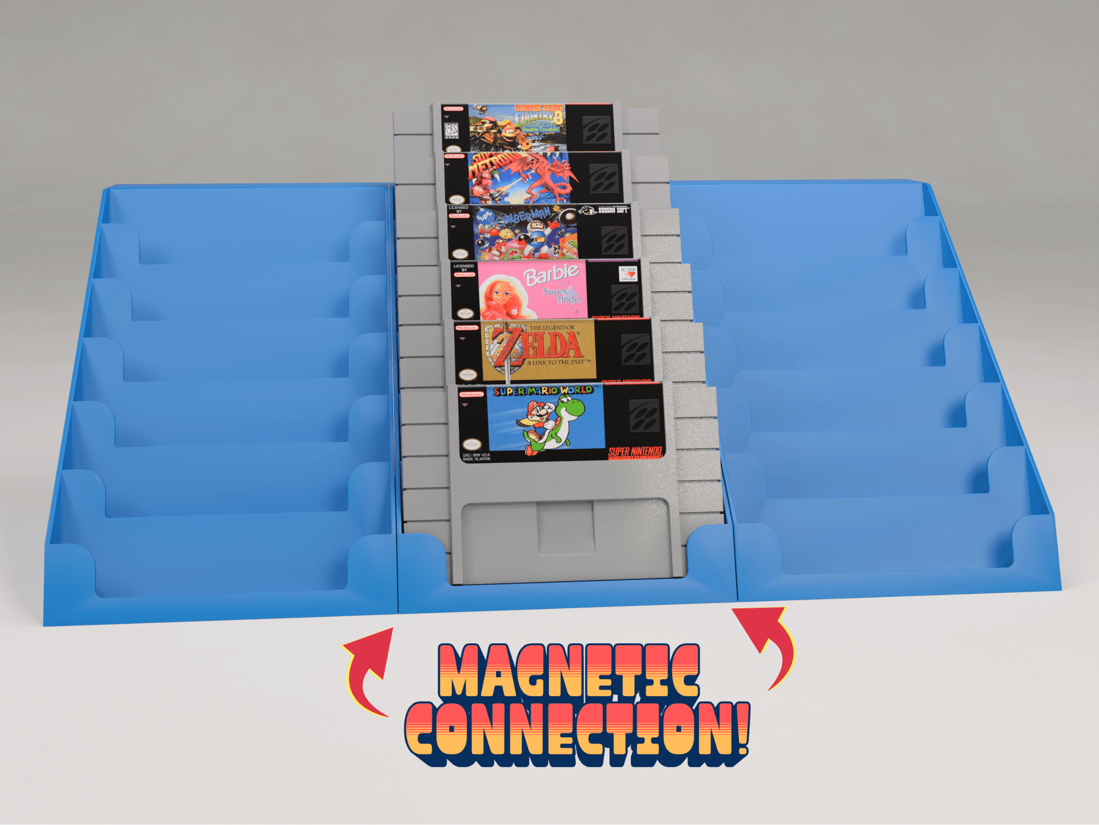 SNES Modular Storage Rack 3d model