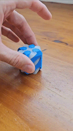 Cube and helix, impossible passthrough illusion 3d model