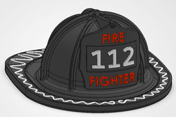 Firefighter Helmet Tow Hitch Cover EU version 3d model