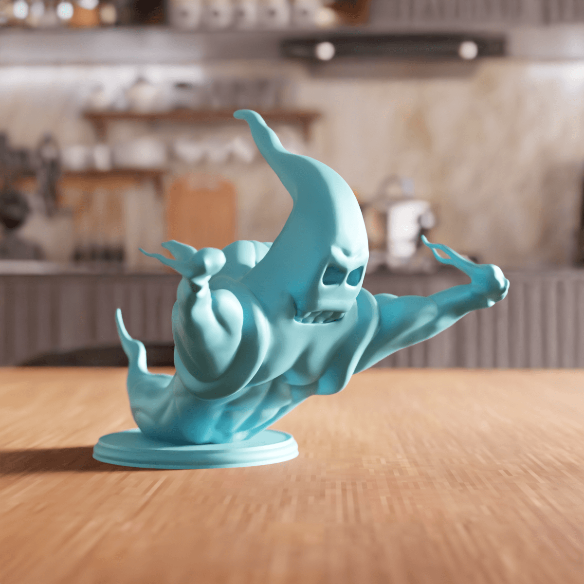 Muscular Spooky Ghost Action Figure Statue 3d model