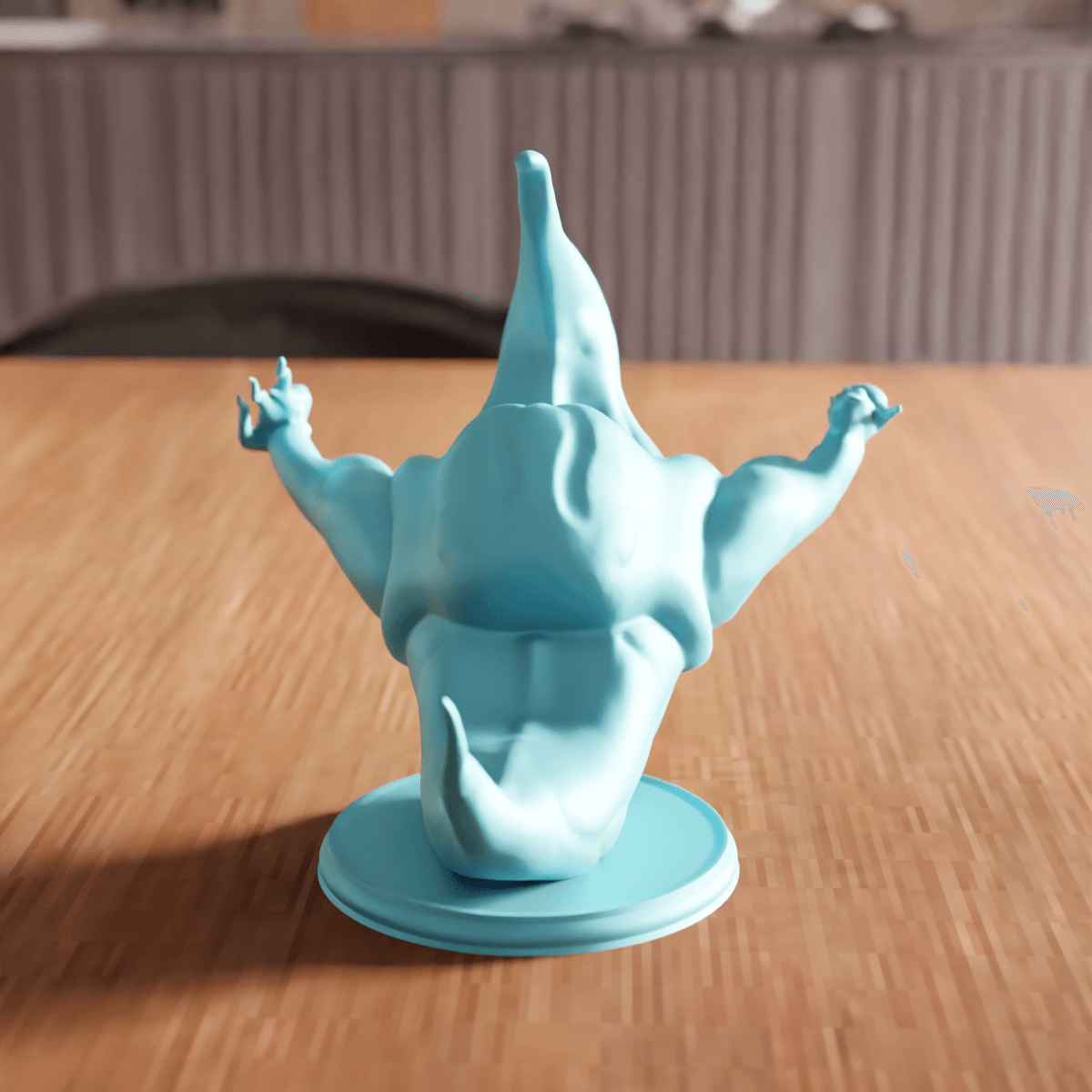 Muscular Spooky Ghost Action Figure Statue 3d model