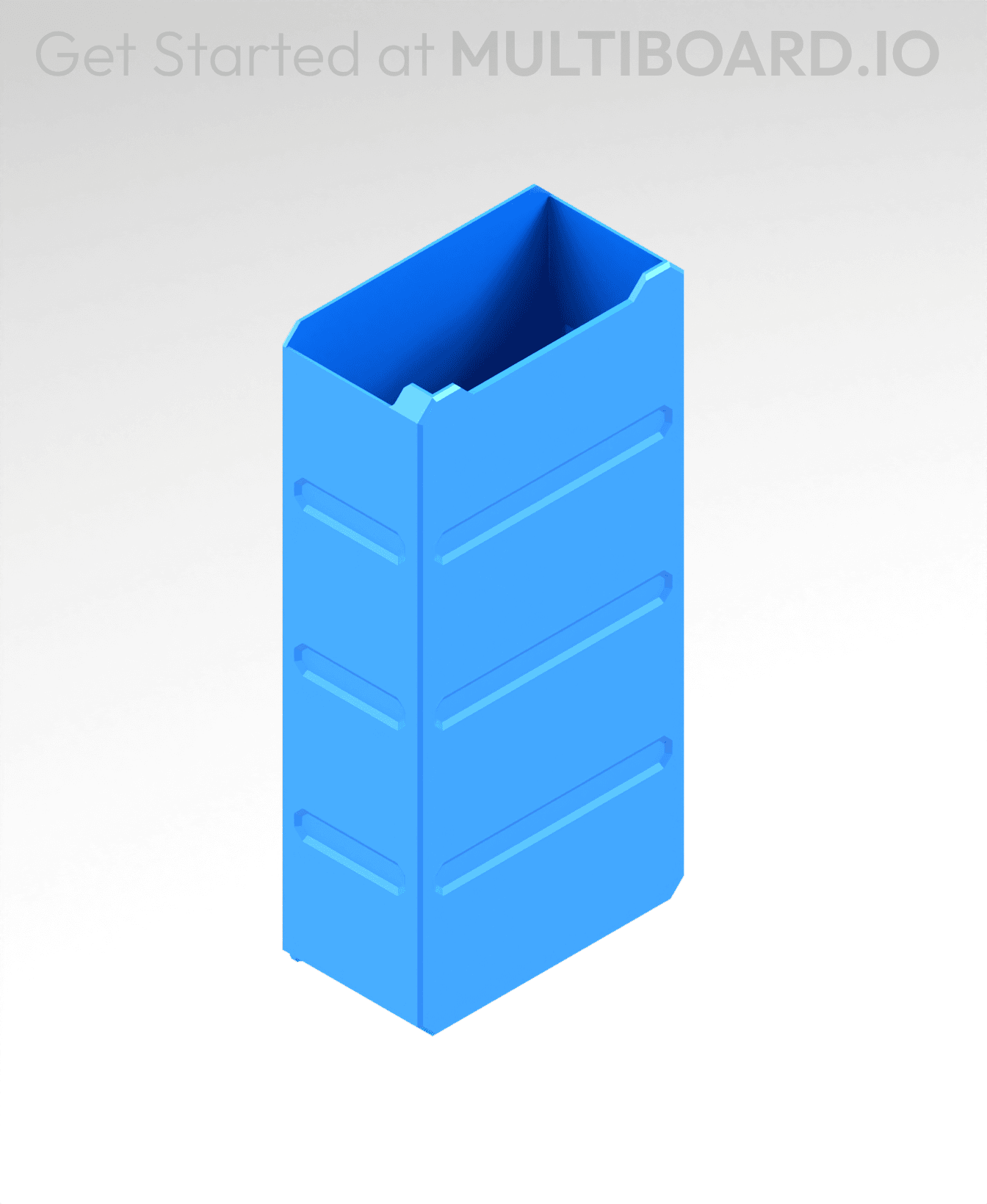 2x4x1 LU - Labelled - MultiBin Simple Drawer 3d model