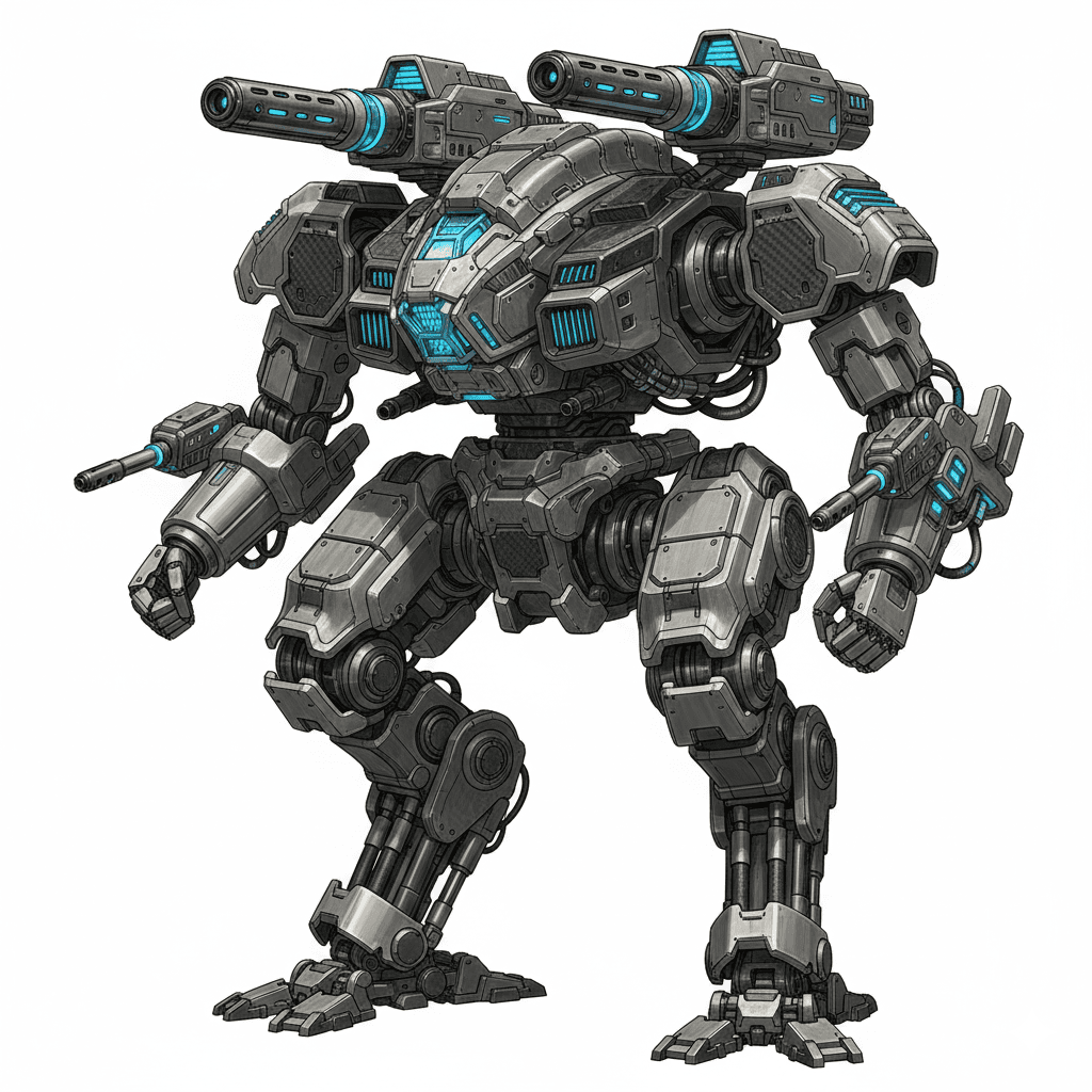 Military Mechs : Heavy Laser Artillery Mech 3d model
