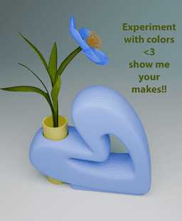 Heart Shaped Flower Vase 3d model