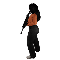 Insurgent Fighter Woman v2 3d model
