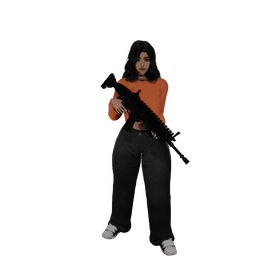 Insurgent Fighter Woman v2 3d model