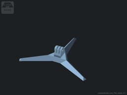 Modular Mounting System Flat Stand for use with M5 Wing Nut 3d model