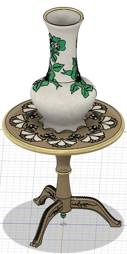 Victorian Display Stand and Vase 3d model