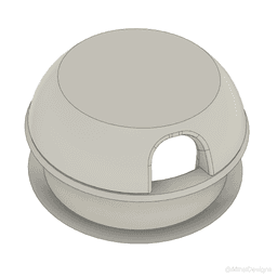 Cable desk grommet 62mm 3d model