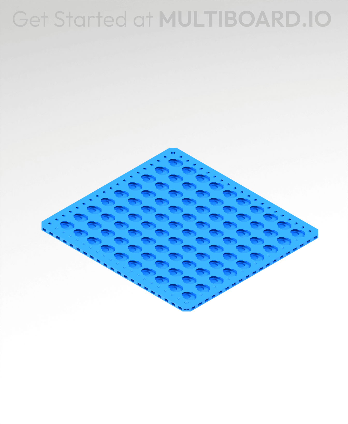 10x11 MU - Point Hole MU - MultiBoard Plate 3d model