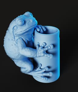 Tree Frog Pen Holder STL | Desk Organizer 3D Print | Frog 3d model