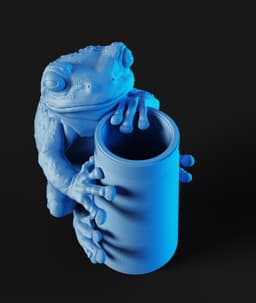 Tree Frog Pen Holder STL | Desk Organizer 3D Print | Frog 3d model