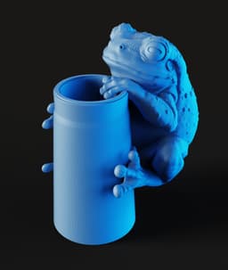 Tree Frog Pen Holder STL | Desk Organizer 3D Print | Frog 3d model