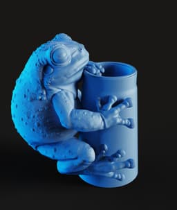 Tree Frog Pen Holder STL | Desk Organizer 3D Print | Frog 3d model