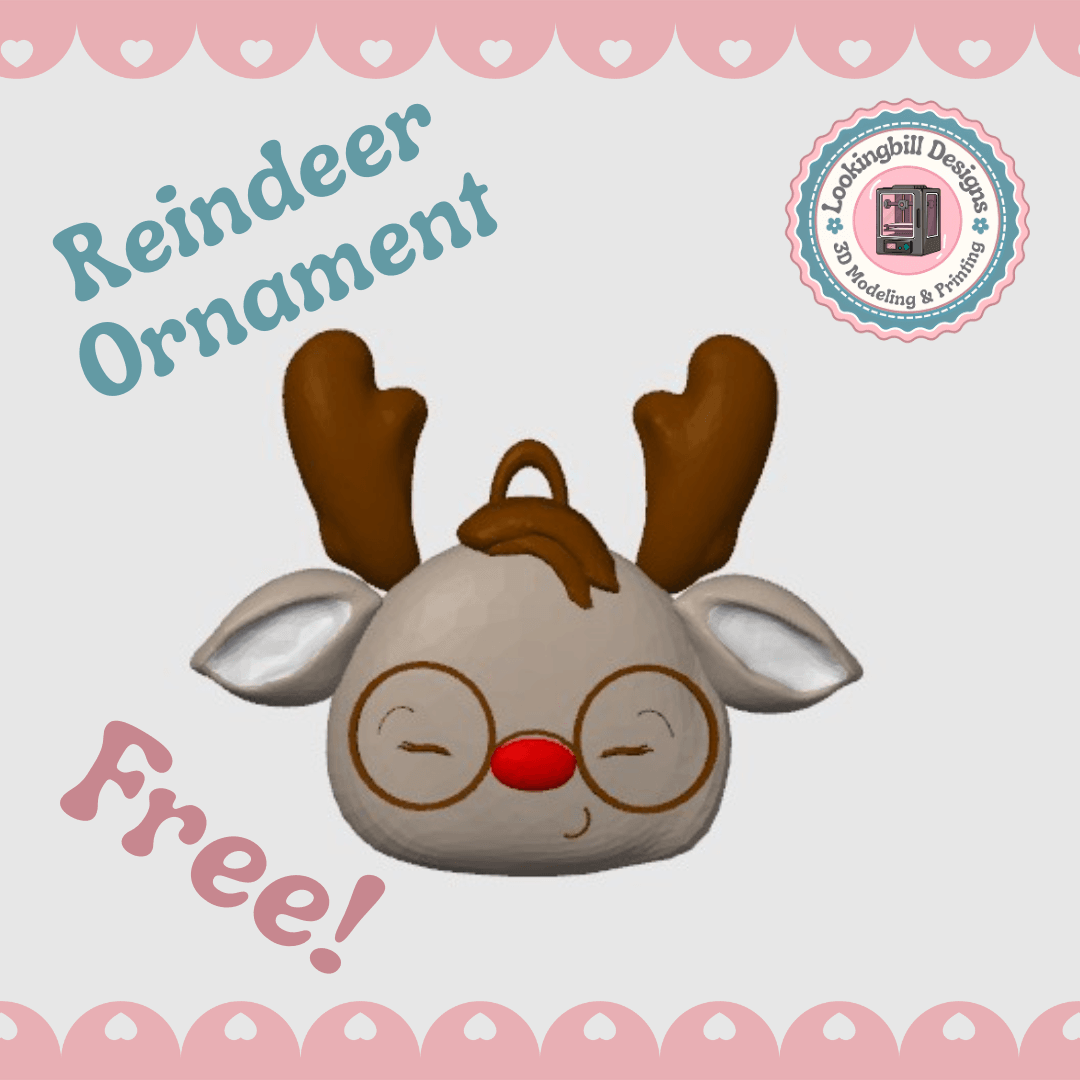 Reindeer Ornament! | Free! 3d model