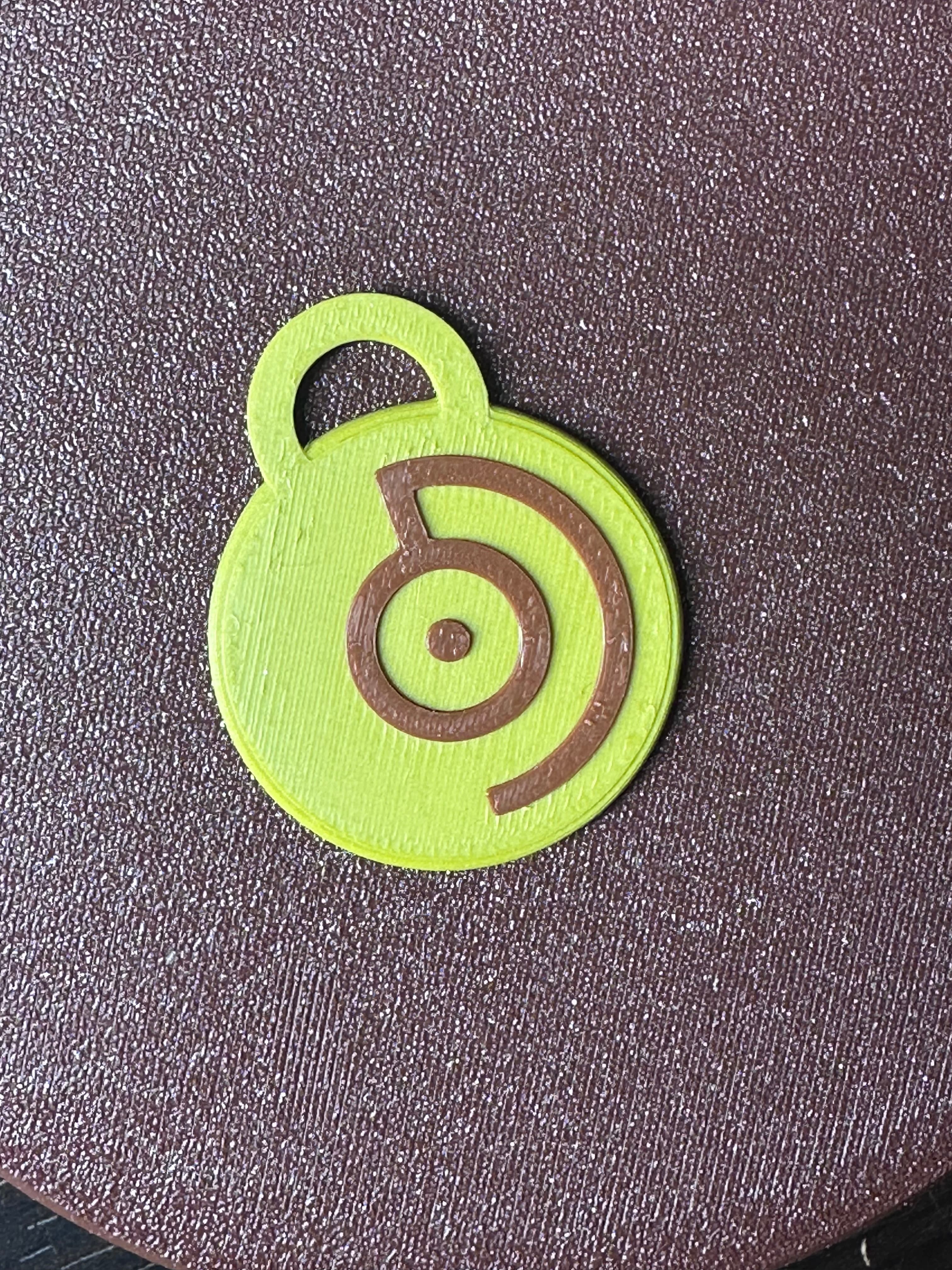 POKEMON UNOWN MMU KEYCHAIN OR BAG PULL βDβ 3d model