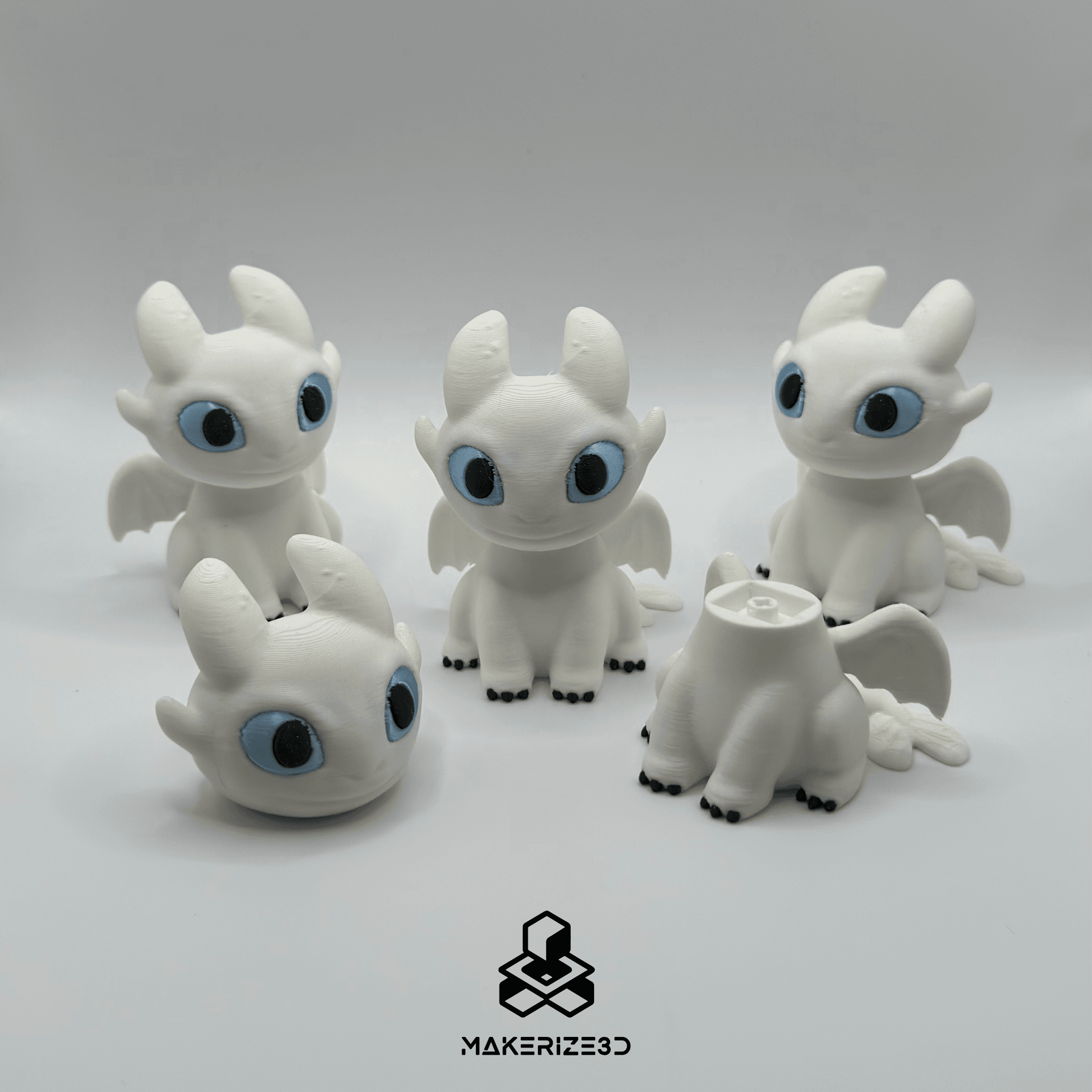 Toothless and Light Fury 3d model