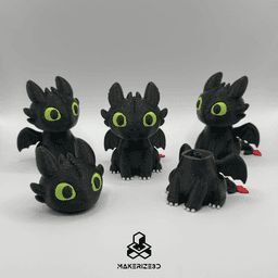 Toothless and Light Fury 3d model