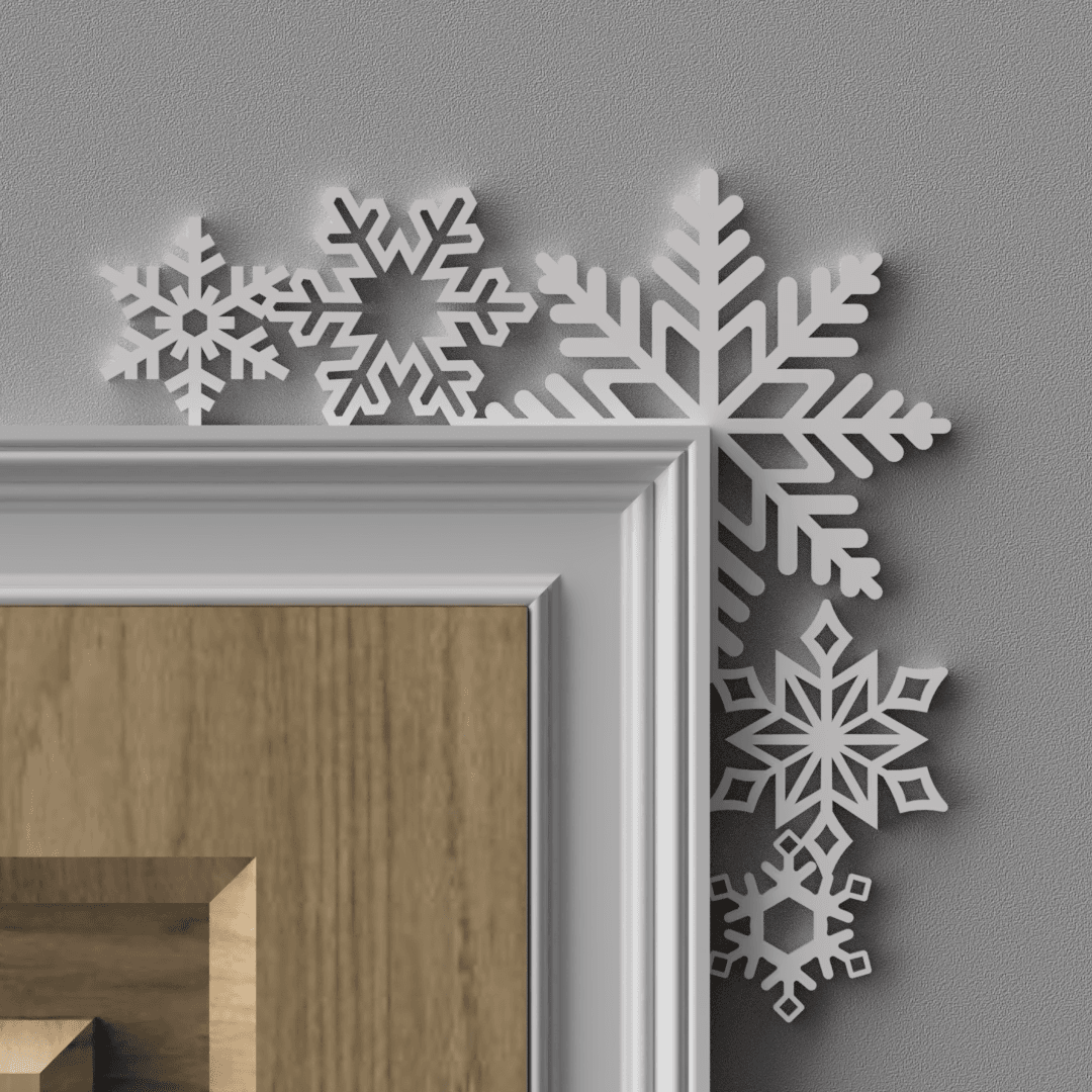 Snowflake Door Topper 3d model