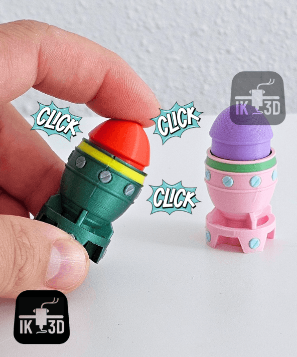 Mini Nuke Clicker Fidget Toy / Keychain / 3MF Included 3d model