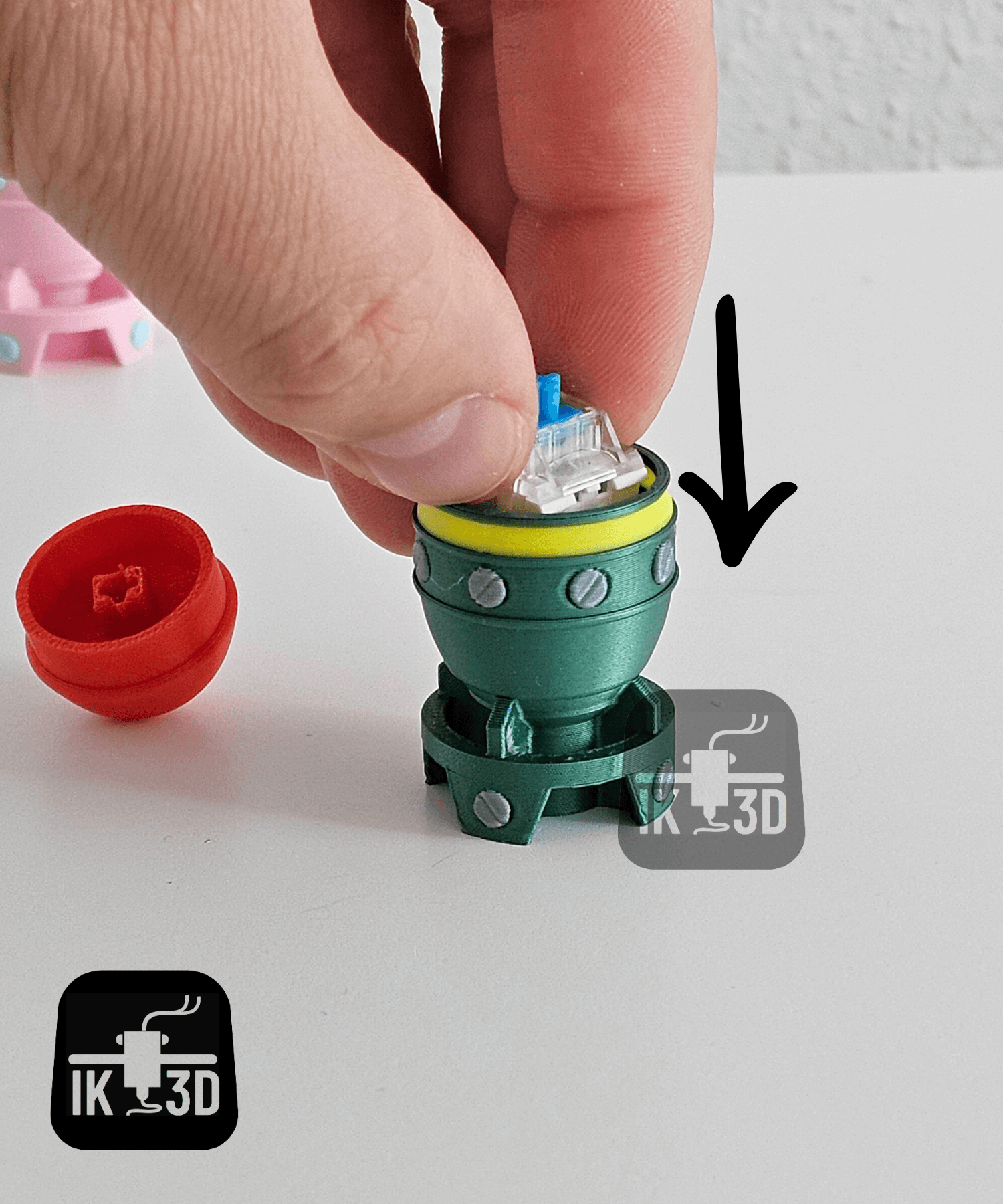 Mini Nuke Clicker Fidget Toy / Keychain / 3MF Included 3d model
