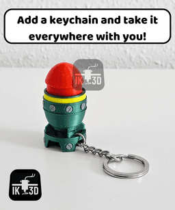 Mini Nuke Clicker Fidget Toy / Keychain / 3MF Included 3d model