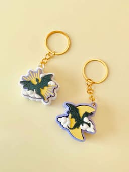 Sun and Moon Dragon Clicker Keychain Fidget Toy Bundle 3d model