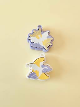 Sun and Moon Dragon Clicker Keychain Fidget Toy Bundle 3d model
