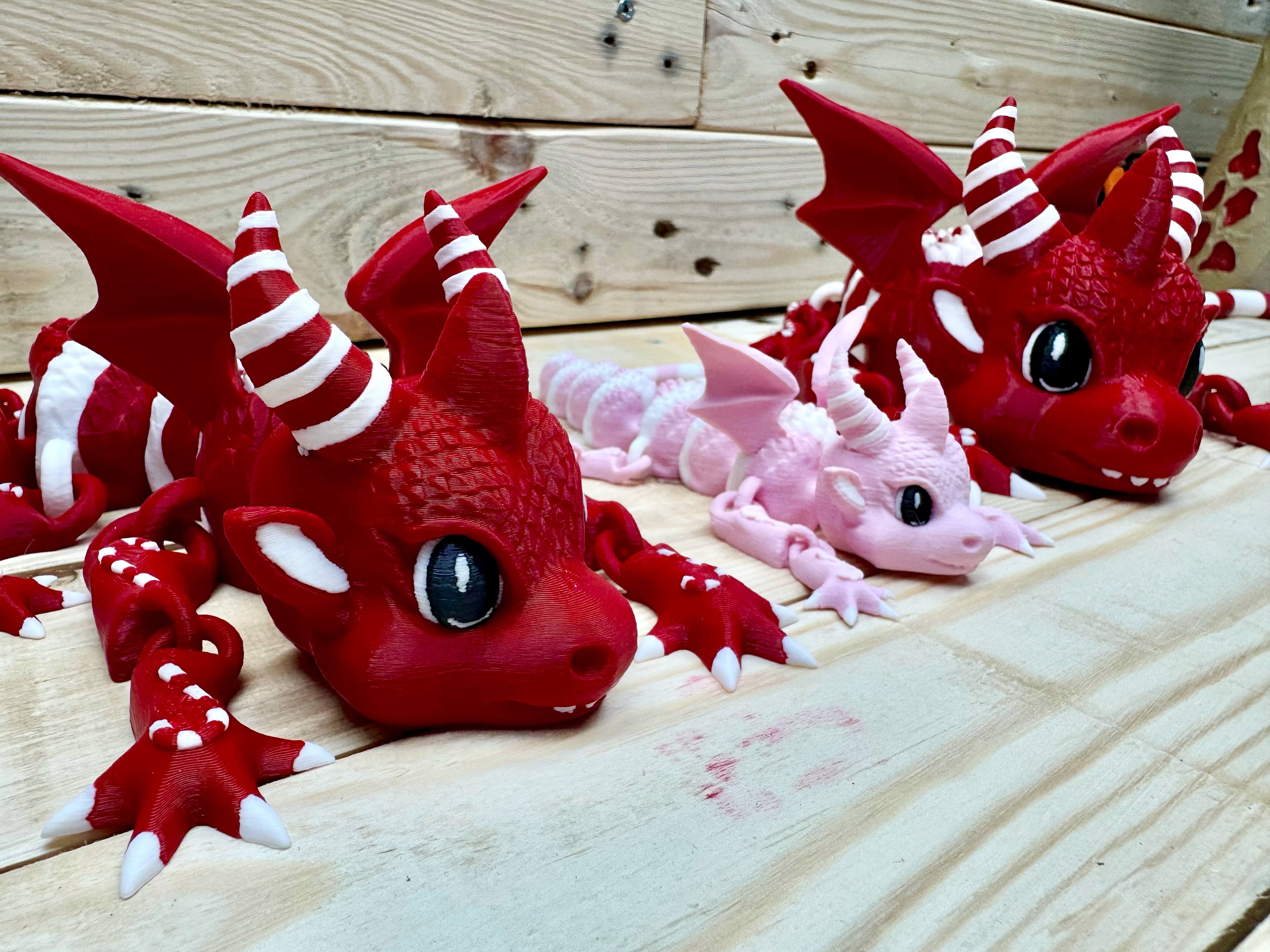 Candy Cane Dragon 3d model