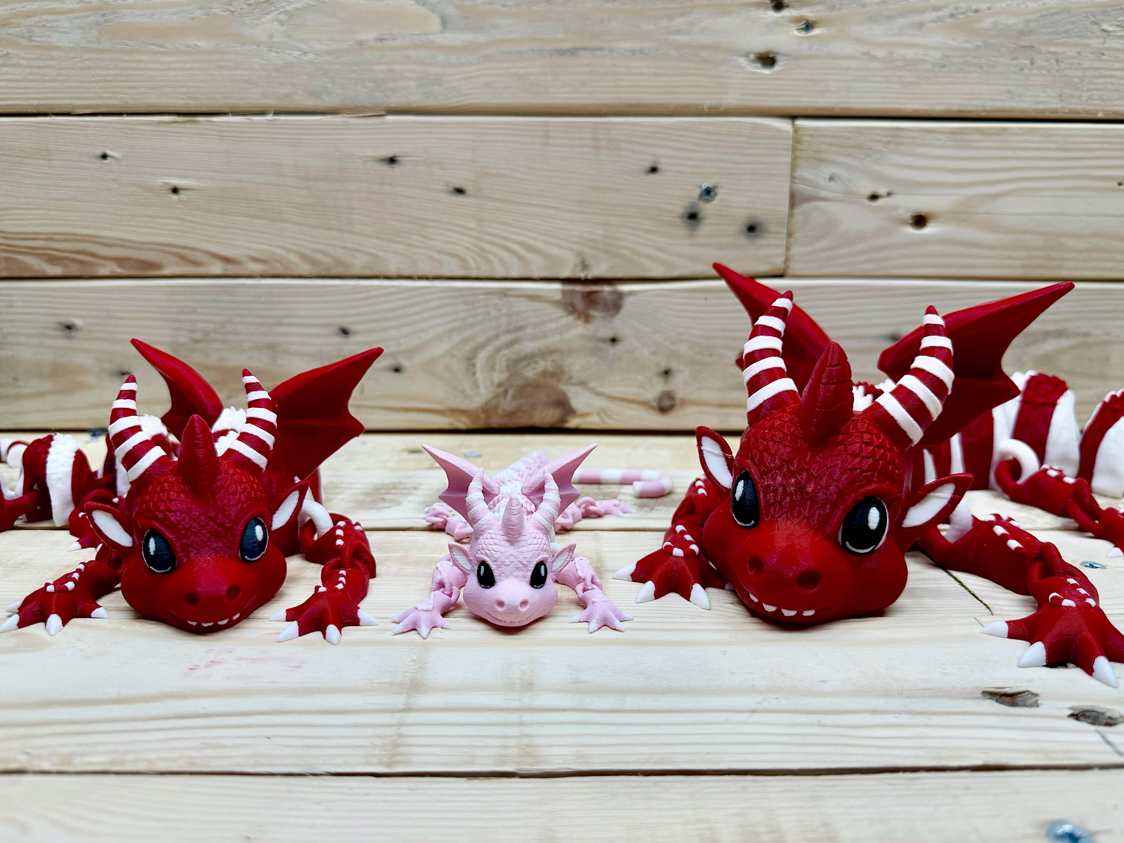Candy Cane Dragon 3d model