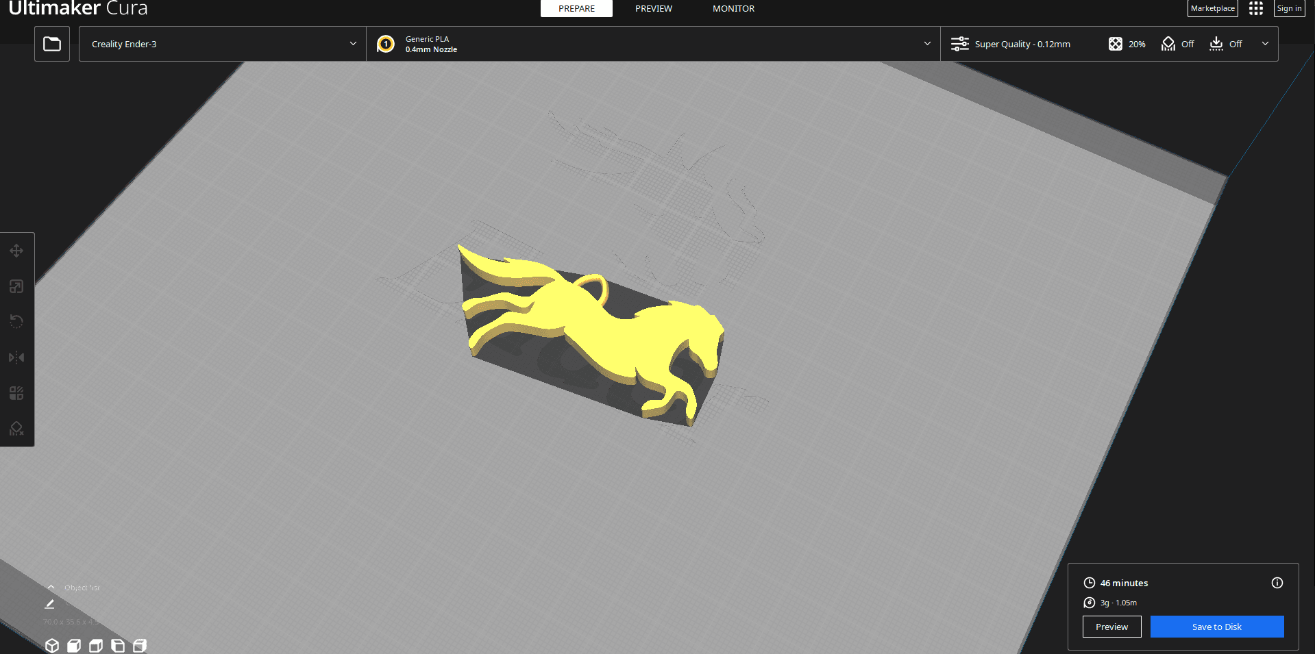 Horse Key Chain 3d model