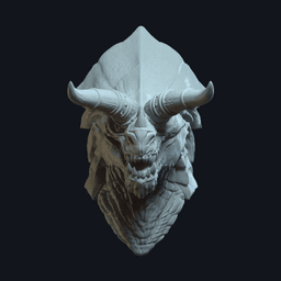 Garnon v7 Action Figure Head 3d model