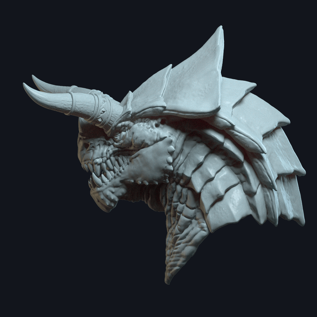 Garnon v7 Action Figure Head 3d model
