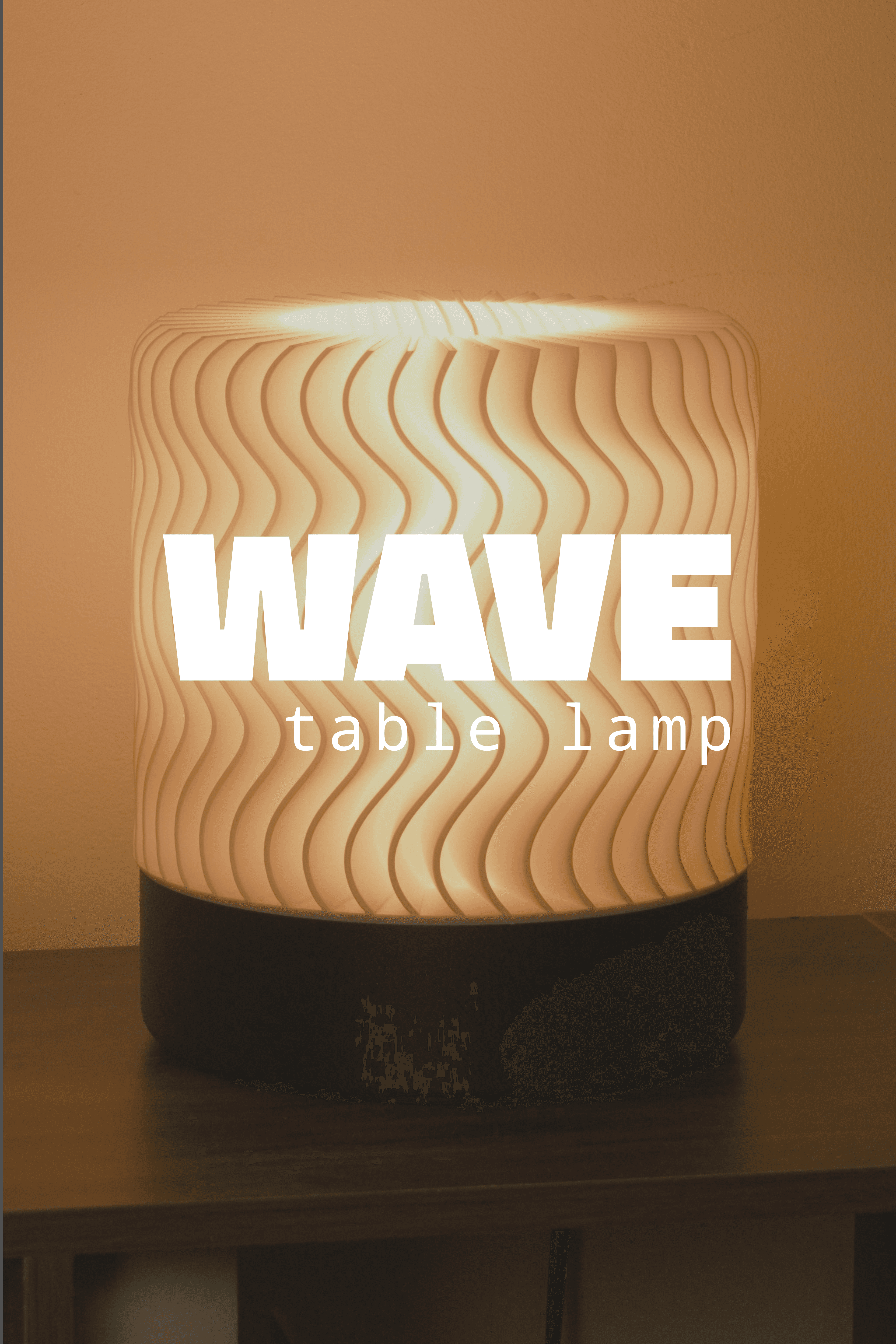Wave - Small Table/Bedside Lamp 3d model