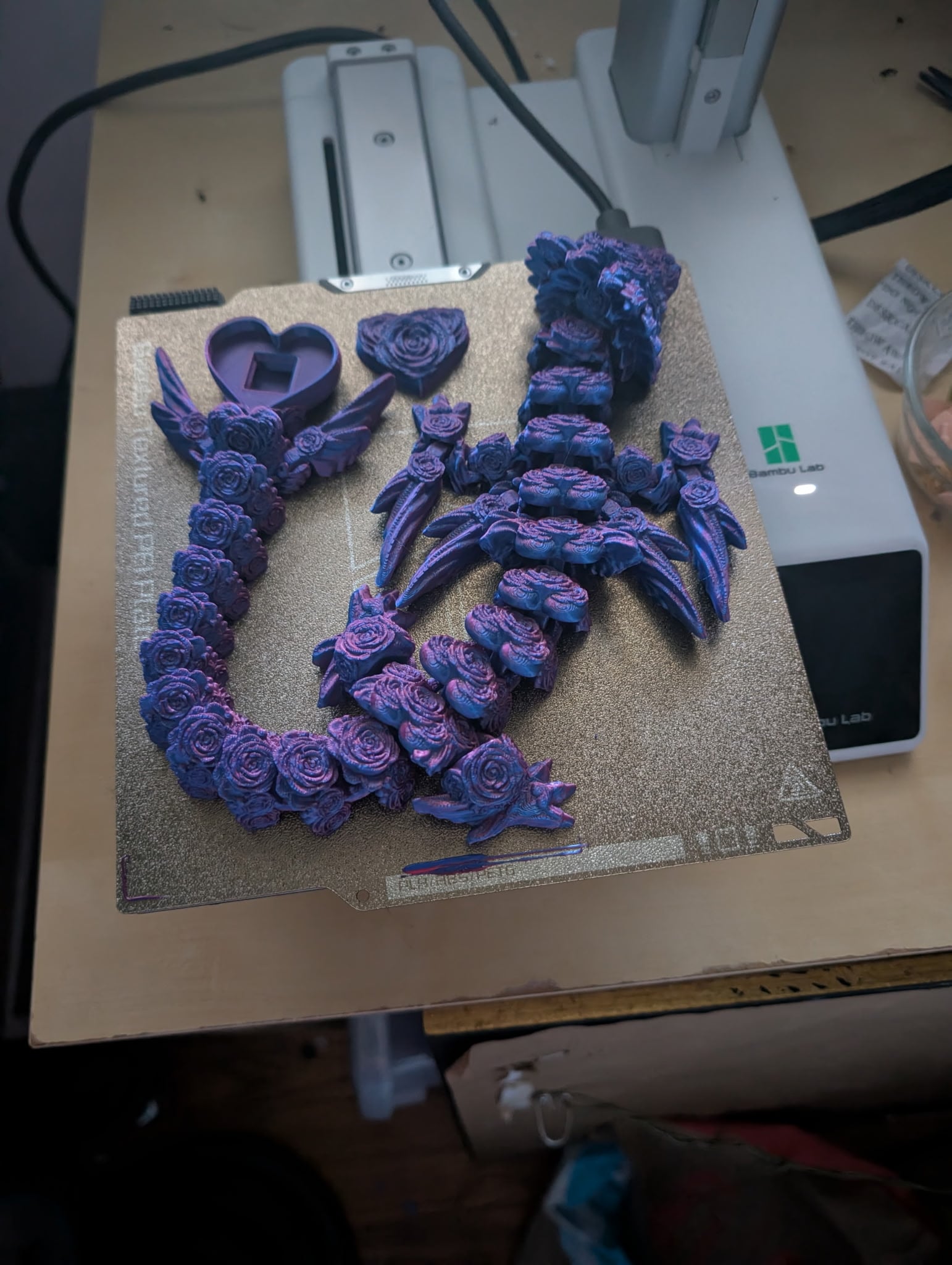 This is a great model, I scaled it to just barely fit the printer’s bed, but it works even after the printer failed through many errors before.
Great job, CinderWing 3d!