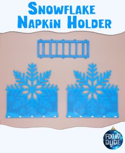 Snap Together Snowflake Napkin Holder 3d model