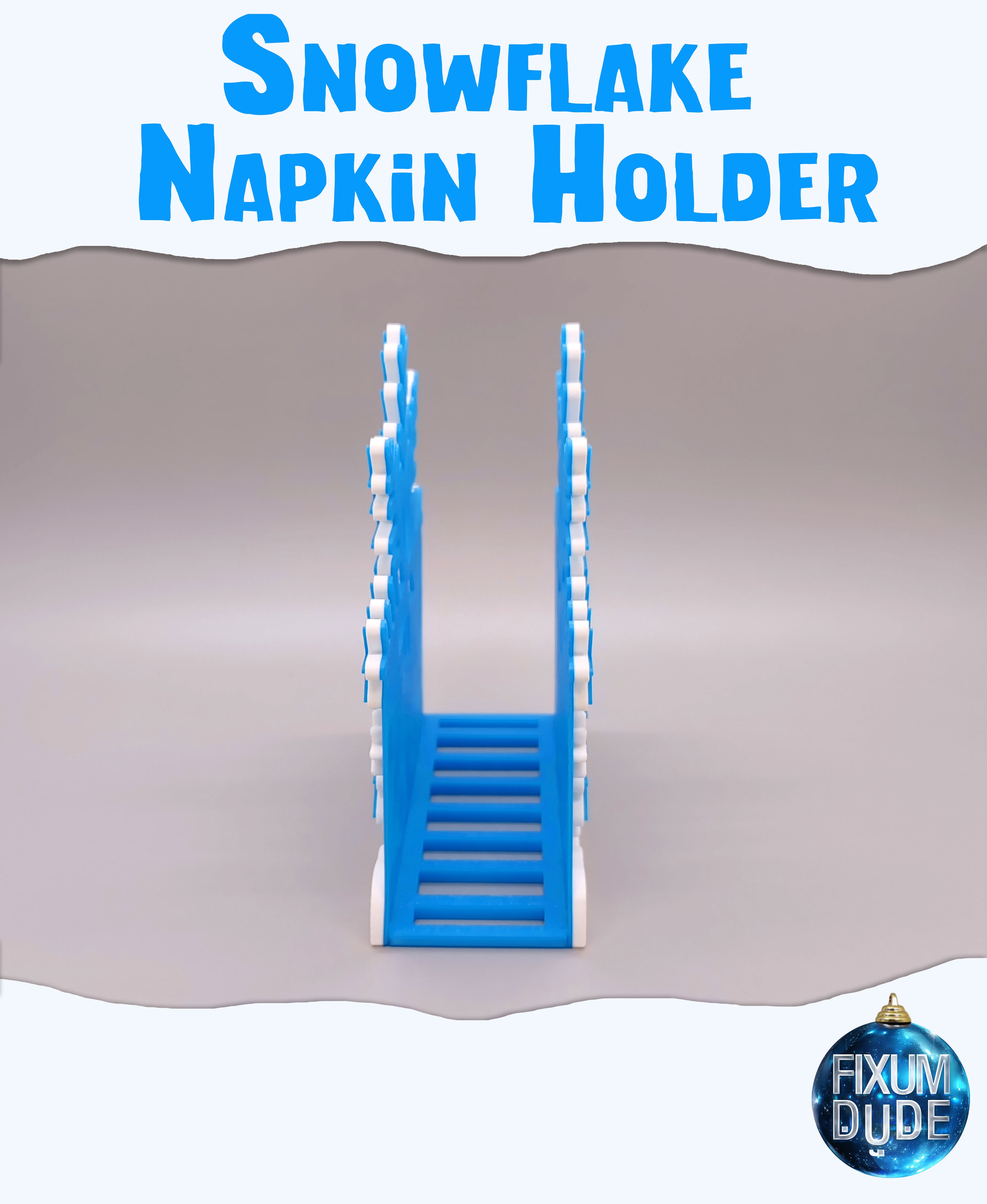 Snap Together Snowflake Napkin Holder 3d model