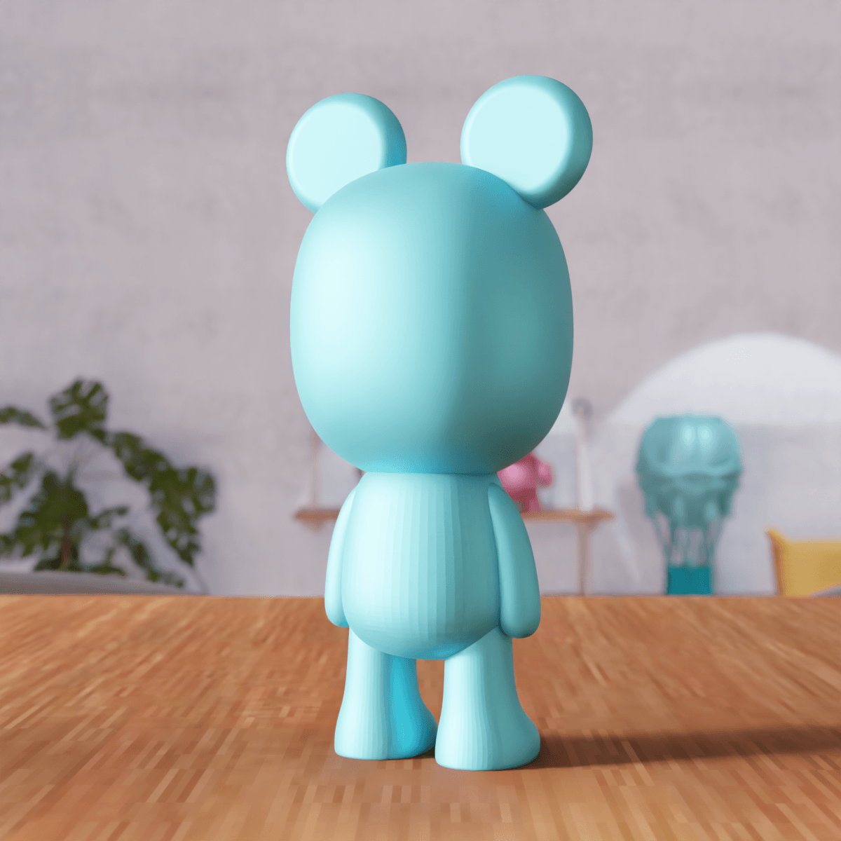 Bear Head Organizer - Character Storage 3d model