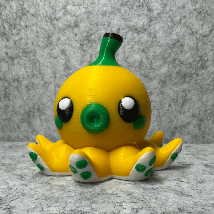 Octopus Banana Fidget Spinner 3d model