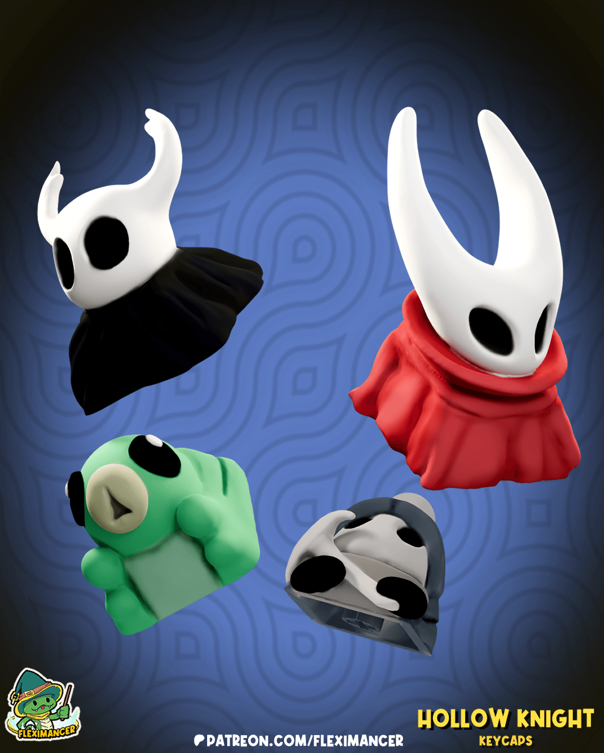Hollow Knight Keycaps 3d model