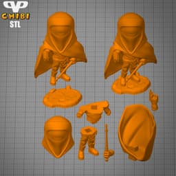 Imperial Guard Chibi STL for 3D Printing ChibiSTL 3DXM 3d model