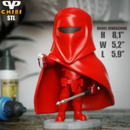 Imperial Guard Chibi STL for 3D Printing ChibiSTL 3DXM 3d model
