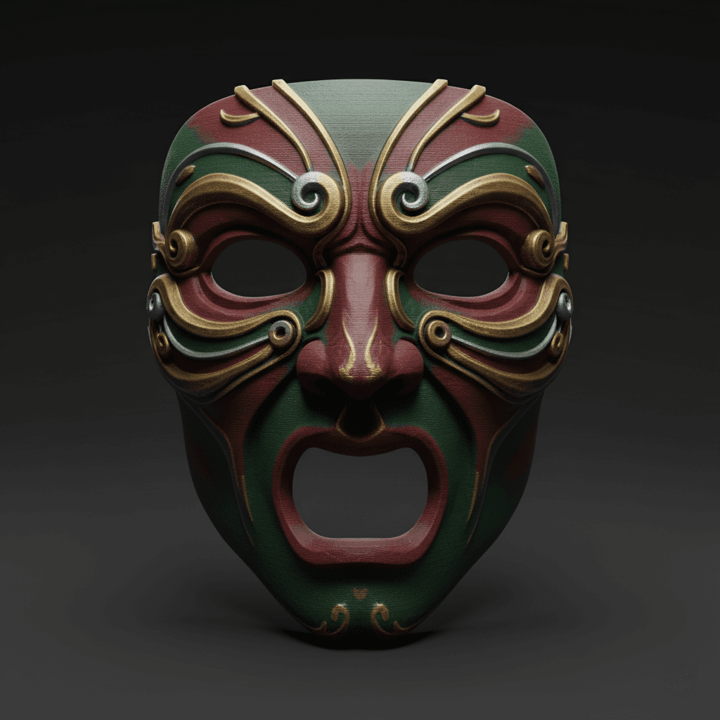 Ancient Beast God Wearable Mask Premium STL Design 3d model