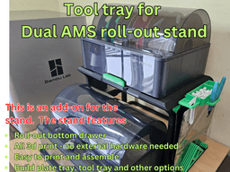DUAL AMS 1 AND/OR AMS 2 PRO ROLL-OUT STAND 3d model